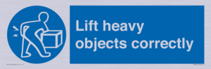 Lift heavy objects correctly